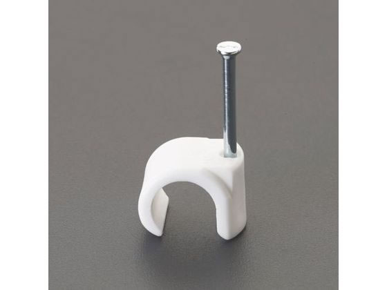 【仕様】●ケーブル径：14〜20mm●釘サイズ：2．0×35mm●材質：ポリエチレン●カラー：白●入数：100個●釘で止めて丸形ケーブルを固定させます。【備考】※メーカーの都合により、パッケージ・仕様等は予告なく変更になる場合がございます。【検索用キーワード】エスコ　ESCO　えすこ　EA947EB−14　EA947EB14　14−20mm　丸型ケーブルクリップ　白　100個　作業用品・工具　水道・空調配管用工具　R706LE