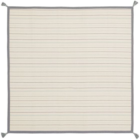 【楽天大感謝祭限定★26日9:59迄ポイント2倍】【メーカー直送】萩原 インド綿ラグ ティック 幅1850×長1850mm 3mm厚 ブルー【代引不可】カーペット ラグ マット リビング家具 インテリア