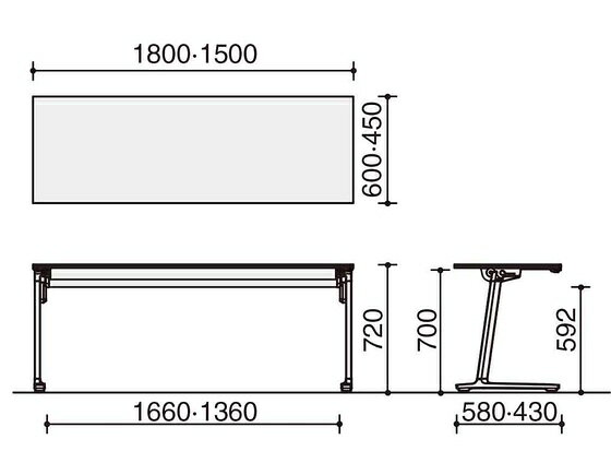 【レビュー投稿で100円OFFクーポン】 【メーカー直送】コクヨ フラップテーブル カーム ナチュラル W1500×D450【代引不可】 フラップテーブル 折りたたみテーブル 長机 会議用テーブル オフィス家具 [2]