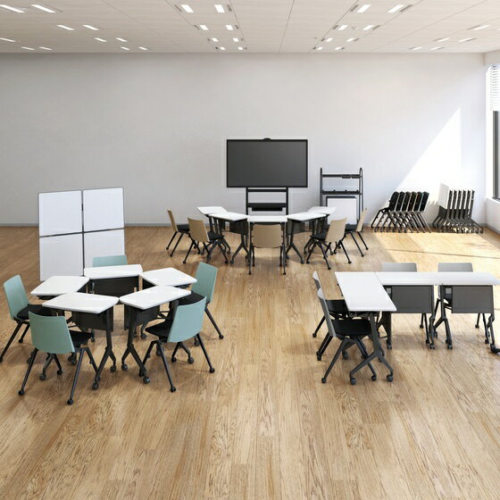 【ポイント2倍★19日20:00〜26日1:59迄】【メーカー直送】コクヨ リーフラインS グループ ホワイト 脚黒 W650×D450【代引不可】 フラップテーブル 折りたたみテーブル 長机 会議用テーブル オフィス家具