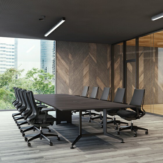 【レビュー投稿で100円OFFクーポン】【メーカー直送】コクヨ テーブル WT400 ボート形トレー ブラウン W2400×D1200【代引不可】8人用 ミーティングテーブル チェアセット 会議用テーブル 長机 オフィス家具