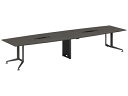 【レビュー投稿で100円OFFクーポン】【メーカー直送】コクヨ テーブル WT400 トレー スモークドグレー 脚黒 W4000×D1200【代引不可】8人用 ...