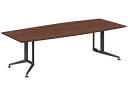【レビュー投稿で100円OFFクーポン】【メーカー直送】コクヨ テーブル WT400 ボート形配線有 ブラウン W2400×D1200【代引不可】8人用 ミーテ...