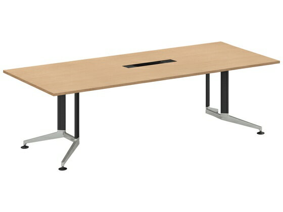 【レビュー投稿で100円OFFクーポン】【メーカー直送】コクヨ テーブル WT400 角形 トレー ナチュラルオーク W2400×D1200【代引不可】8人用 ...