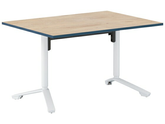 【メーカー直送】コクヨ イニシア テーブル 角形 ナチュラル エッジ青 W1200×D900【代引不可】