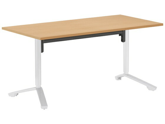 With A Caster - 【レビュー投稿で100円OFFクーポン】【メーカー直送】コクヨ イニシア テーブル 角形 ナチュラルオーク 脚ホワイト W1500×D750【代引不可】フラップテーブル 折りたたみテーブル 長机 会議用テーブル オフィス家具