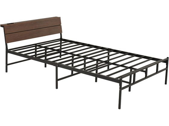 【レビュー投稿で100円OFFクーポン】【メーカー直送】萩原 セミダブルベッド ダークブラウン KH-3074SDBR【代引不可】【お客様組立】セミダブル フロアベッド 寝具 インテリア