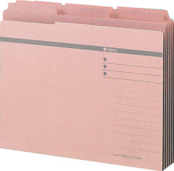 【レビュー投稿で100円OFFクーポン】ライオン事務器 3カットフォルダー A4 ピンク 6冊 No.43-6P 132-55 1 3カット カットフォルダー 個別フォルダー ファイル