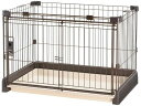 【レビュー投稿で100円OFFクーポン】送料無料【お取り寄せ】リッチェル もっとお掃除簡単 ペットサークル 90-60 ダークブラウン サークル 犬 ドッグ用 ...