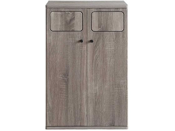 【レビュー投稿で100円OFFクーポン】【メーカー直送】宮武製作所 ウッドダブルプッシュダストボックス Emproエンプローグレー【代引不可】【お客様組立】デザインタイプ ゴミ箱 ゴミ袋 清掃