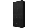 【レビュー投稿で100円OFFクーポン】【メーカー直送】Netforce 引戸書庫+6人用ロッカー 2台セット 幅900mm BK【代引不可】【お客様組立】引違い書庫 スチールキャビネット ロッカー オフィス家具
