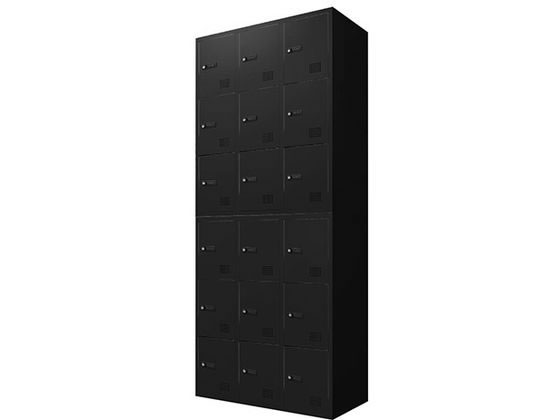 Netforce 18人用ロッカー 9人用×2台セット 幅900×奥行400mm BK スチールロッカー キャビネット オフィス家具
