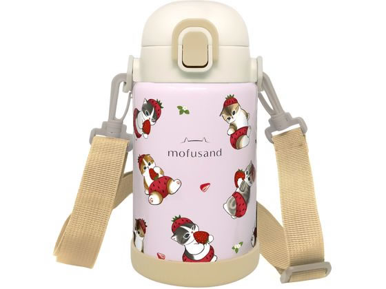 【マラソン限定★ポイント2倍】【お取り寄せ】東亜金属 モフサンド ステンレスワンプッシュボトル 700mLいちごにゃん 水筒 タンブラー キッチン雑貨