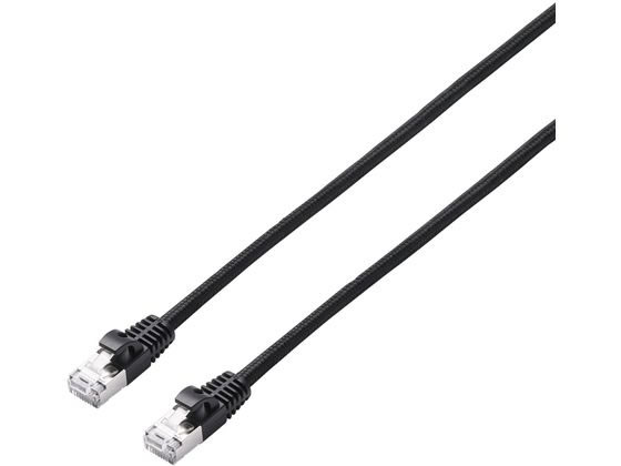 【商品説明】●高速光通信に最適な10ギガビットイーサネット（10GBASE−T）の高耐久Cat7　LANケーブルです。　●ISO／IEC　11801　ClassFに準拠しています。　●※Cat7準拠LANケーブルとは、ClassF（Cat7）の性能を満たしたケーブル部に、利便性の高いRJ45コネクターを採用したモデルとなります。【仕様】●規格：Cat7（10GBASE−T／1000BASE−TX／1000BASE−T／100BASE−TX／10BASE−T）　●伝送速度：最大10Gbps　●伝送帯域：600MHz　●インターフェース：RJ45コネクター　●コネクター有無：両端コネクター付き　●芯数：8芯　●導体構成：ヨリ線（29AWG）　●結線方式：ストレート結線　●ヨリ対芯線（ツイストペアケーブル）：○　●シールド：○（ScTP／2重シールド仕様）　●十字介材：×　●モールド加工コネクター：○　●スリムコネクター：○　●爪折れ防止カバー付きコネクター：○　●レングスマーク付：×　●PoE：×　●ケーブルタイプ：メッシュタイプ　●ケーブル長：約1m　※コネクター含まず　●ケーブル太さ：約5．1mm　●カラー：ブラック　●パッケージ形態：袋＋シール　●環境配慮事項：EU　RoHS指令適合（10物質）、THINK　ECOLOGYマーク【備考】※メーカーの都合により、パッケージ・仕様等は予告なく変更になる場合がございます。【検索用キーワード】エレコム　ELECOM　えれこむ　LD−TWSM　BK10　LANケーブル　CAT7　メッシュ　1m　lan　ハブ　ランケーブル　有線lan　ケーブル　有線lanケーブル　コネクタ　lanハブ　4549550368360　LDTWSM　BK10　ブラック　R726LZノイズに強い10ギガビットイーサネット環境構築に。Cat7準拠ケーブル高耐久タイプ。