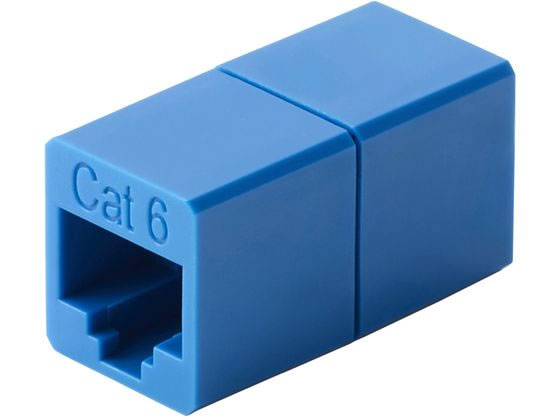 【レビュー投稿で100円OFFクーポン】【お取り寄せ】エレコム LANケーブル 延長コネクタ Cat6 RJ45 ブルー LD-RJ45U6BU LANケーブル LANケーブル ケーブル 電源タップ 配線パーツ 家電