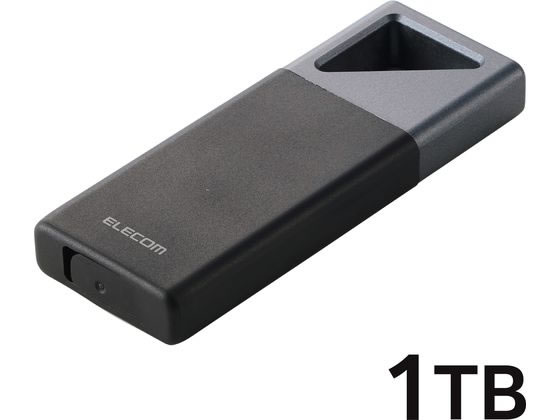 ココデカウの【お取り寄せ】エレコム 外付SSD 1TB 防塵防滴 ブラック ESD-EHB1000GBK｜アングル2