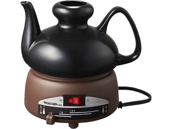 【レビュー投稿で100円OFFクーポン】【お取り寄せ】テスコム 酒燗器 徳利 2.5合 (450mL) 陶磁器製 ブラ..