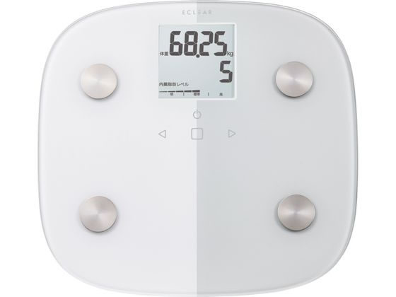 【ブラックフライデー限定★27日9:59迄店内ポイント2倍】【お取り寄せ】エレコム 体重計 体組成計 8項目測定 ホワイト HCS-FS010WH 体組成計 体重計 ヘルスケア 理美容 セルフケア 健康家電