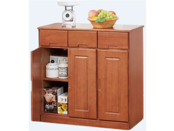 【レビュー投稿で100円OFFクーポン】【メーカー直送】ファミリー・ライフ 天然木カウンターワゴン 3枚..