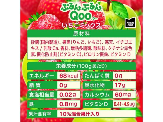 【マラソン限定★ポイント2倍】コカ・コーラ ぷるんぷるんQoo いちごミックス味 6個 54036 バランス栄養食品 栄養補助食品 栄養ドリンク 健康食品 cocodecow-10871098 ココデカウ サンプル画像2