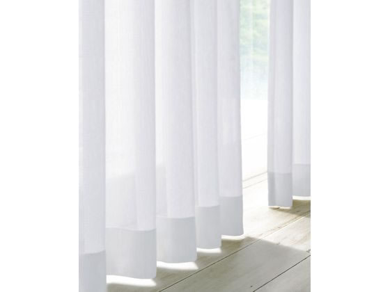 【レビュー投稿で100円OFFクーポン】【メーカー直送】ファミリー・ライフ 省エネレースカーテン 100×198cm 2枚 無地【代引不可】レースカーテン カーテン リビング家具 インテリア