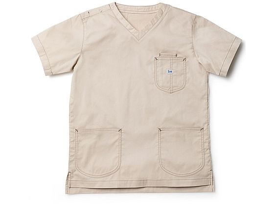 【マラソン限定2000円クーポン★ポイント2倍16日9:59迄】【お取り寄せ】ボンマックス Leeユニセックススクラブ ベージュ S LMS49001-1 スクラブ 医療服 ユニフォーム