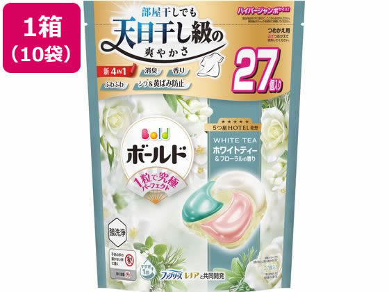 【レビュー投稿で100円OFFクーポン】P&Gジャパン ボールド ジェル ボール 4Dホワイトティー替HJ27個×10..