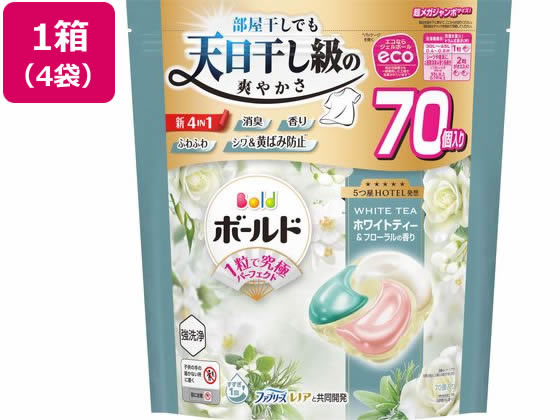 【楽天大感謝祭限定★26日9:59迄ポイント2倍】P&Gジャパン ボールド ジェル ボール 4Dホワイトティー替SMJ70個×4袋 液体タイプ 衣料用洗剤 洗剤 清掃