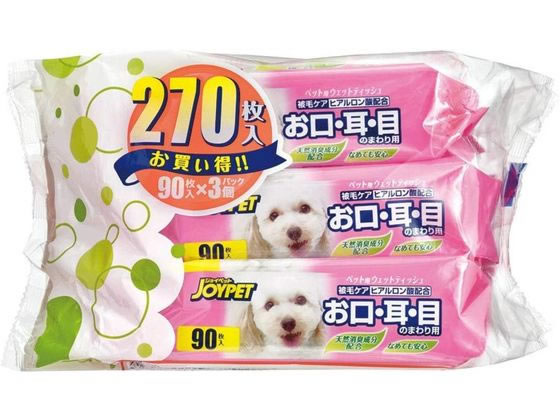 【レビュー投稿で100円OFFクーポン】【お取り寄せ】アース・ペット ウェットティッシュα 口耳目 90枚×3..