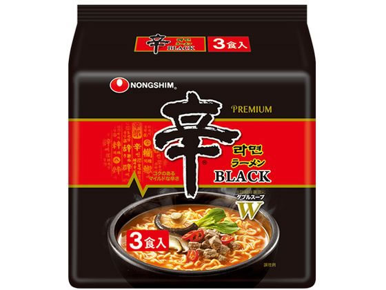 【レビュー投稿で100円OFFクーポン】訳あり)農心ジャパン 辛ラーメンブラック130g×3食 袋入りラーメン ラーメン インスタント レトルト 食品