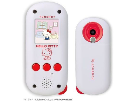 【商品説明】カメラ本体はハローキティのプリントとイメージカラーでデザイン。サンリオキャラクターズのオリジナルフレーム・スタンプは100種類！撮った画像はスマホに転送可能！ハローキティを動かして遊ぶ「ドングリ拾い」やシナモロールを探す「シナモ...
