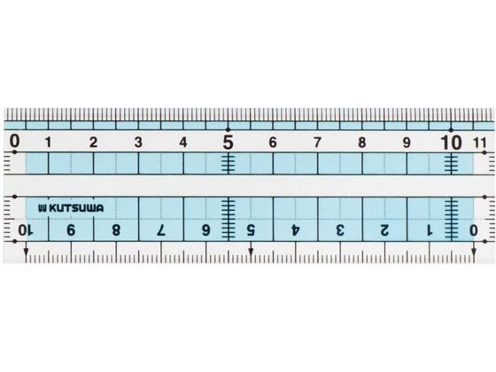 【レビュー投稿で100円OFFクーポン】クツワ つや消し直線定規 11cm KB045 定規 スケール 教材 学童 文具