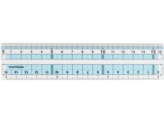 【レビュー投稿で100円OFFクーポン】クツワ つや消し直線定規 16cm KB046 定規 スケール 教材 学童 文具