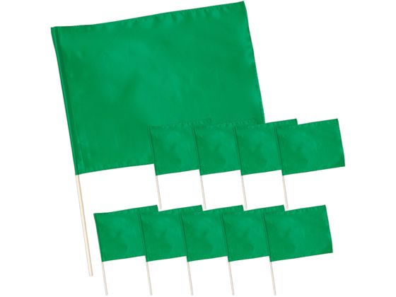 【スーパーSALE限定2,000円クーポン＆11日9:59迄ポイント2倍】 送料無料 【お取り寄せ】アーテック サテン大旗 φ12mm メタリックグリーン 10本組 18424 運動会 イベント 季節商品 教材 学童