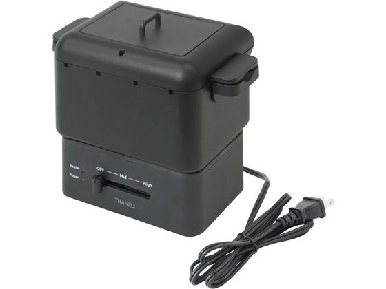 【レビュー投稿で100円OFFクーポン】THANKO コンパクトフライヤー カラリ2 KRAR25SBK 電気フライヤー ..