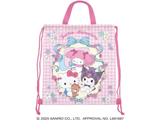 【レビュー投稿で100円OFFクーポン】ハート サンリオナップサック かわいい キティ クロミ マイメロディが描かれてます お子さんへのお土産やプレゼントにぴったり スナック菓子 お菓子