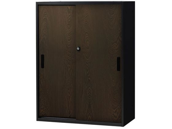 【ブラックフライデー限定★27日9:59迄店内ポイント2倍】【メーカー直送】Netforce イーセンブリー 書庫 3段 スチール シリンダー錠 ダークブラウン【代引不可】【お客様組立】引違い書庫 スチールキャビネット ロッカー オフィス家具