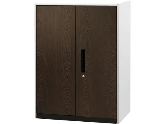 【ブラックフライデー限定★27日9:59迄店内ポイント2倍】【メーカー直送】Netforce イーセンブリー 書庫 3段 シリンダー錠 ダークブラウン ホワイト【代引不可】【お客様組立】両開き書庫 スチールキャビネット ロッカー オフィス家具