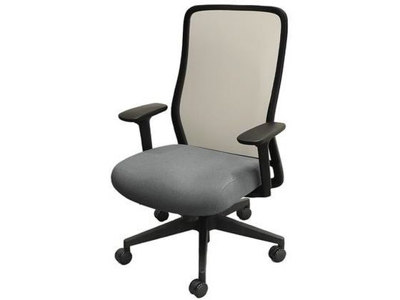 PC Chairs - 【レビュー投稿で100円OFFクーポン】【メーカー直送】Netforce シースルーチェア 肘付き ブラックフレーム スレイトグレー【代引不可】【お客様組立】肘付き 可動肘タイプ メッシュチェア オフィスチェア オフィス家具