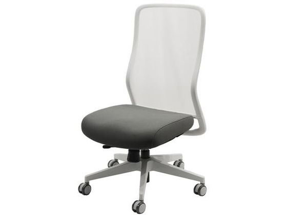 【マラソン限定2000円クーポン★ポイント2倍16日9:59迄】【メーカー直送】Netforce シースルーチェア 肘なし ホワイトフレーム スレイトグレー【代引不可】【お客様組立】肘なし メッシュチェア オフィスチェア オフィス家具