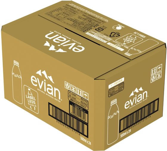 【レビュー投稿で100円OFFクーポン】【送料無料】エビアン 500mL ラベルレス 24本 ミネラルウォーター 硬水 水 飲料 cocodecow-10875968 ココデカウ サンプル画像2