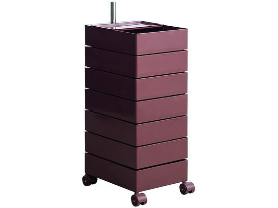 【レビュー投稿で100円OFFクーポン】【メーカー直送】宮武製作所 マルチワゴン Pluna ワイン 7段 WG-H002【代引不可】チェスト リビング収納 収納家具 インテリア 収納