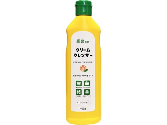 【楽天大感謝祭限定★26日9:59迄ポイント2倍】ミツエイ 重曹配合クリームクレンザー オレンジ 400g クレンザー キッチン 厨房用洗剤 洗剤 清掃