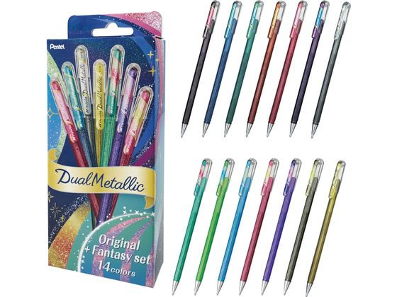 【楽天大感謝祭限定★26日9:59迄ポイント2倍】ぺんてる デュアルメタリック 1.0mm セット オリジナル+フ..