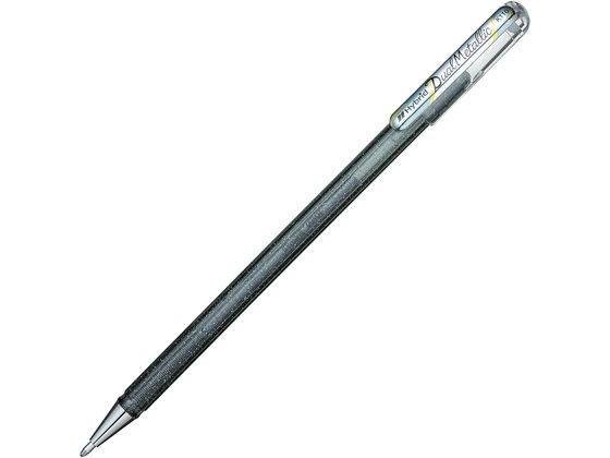 【商品説明】見る角度によって色味が変わり、さらに黒い髪と白い紙で異なる色に見える、グリッター顔料入りのインキを搭載。一目で虜になるようなかがやきを存分にお楽しみいただけます。カラフルで個性的なインキを使って自分だけの世界を広げよう！【仕様】ボール径：1．0mm　インキ色：シルバー【備考】※メーカーの都合により、パッケージ・仕様等は予告なく変更になる場合がございます。【検索用キーワード】ぺんてる　ペンテル　Pentel　PENTEL　pentel　Dual　Metallic　デュアルメタリック　シルバー　でゅあるめたりっく　デュアルメタリック　メタリックカラー　ゲルインキ　キラキラ　ラメペン　ラメ　1．0mm　シルバー　K110−DZ　K110DZ　メッセージカード　イラスト　アルバム　スクラップブック　ラッピング　塗り絵　デコ　デコレーション　推し活　インクトピアシリーズ　ボールペン　ゲルインクボールペン　R784MK主役級のかがやき