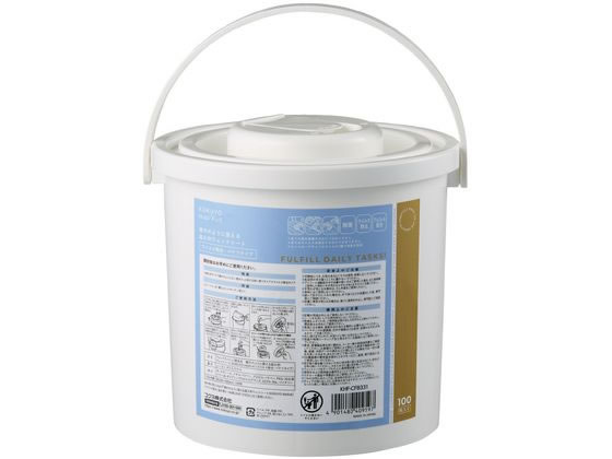 【マラソン限定★ポイント2倍】【お取り寄せ】コクヨ HibiFull 超大判ウェットシート 本体 ウィルス除去 バケツ100枚 アルコールティッシュ アルコールシート アルコール除菌シート アルコール除菌ウエットティシュ フタ付き大量 詰め替えタイプ ウェットティッシュ