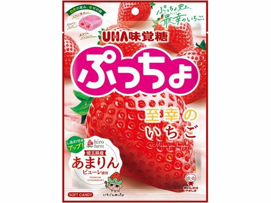 【マラソン限定2000円クーポン★ポイント2倍16日9:59迄】UHA味覚糖 ぷっちょ 袋 至幸のいちご キャンディ 飴 グミ タブレット お菓子
