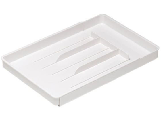 【レビュー投稿で100円OFFクーポン】【お取り寄せ】伸晃 カトラリーケース トレー 伸縮 収納 引き出し ホワイト カトラリー入れ カトラリー 箸入れ テーブル キッチン