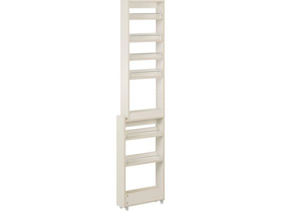 【レビュー投稿で100円OFFクーポン】送料無料【お取り寄せ】アイリスオーヤマ キッチン隙間収納ラック ホワイト W118×D445×H1810mm 棚 台 ラック メッシュ ワゴン 収納 厨房 キッチン テーブル