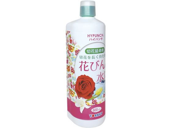 【仕様】●容量：600ml●原産国：日本【備考】※メーカーの都合により、パッケージ・仕様等は予告なく変更になる場合がございます。【検索用キーワード】ヨーキ産業　花びんの水に　600ml　R299MRお花を長持ち、切花延命剤です。